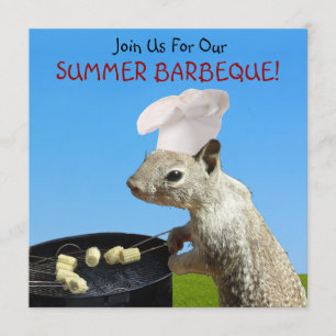 Squirrel BBQ-uitnodigingen Kaart