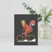 Squirrel Bicycle Cute Rodent Biker Briefkaart (Staand voorkant)