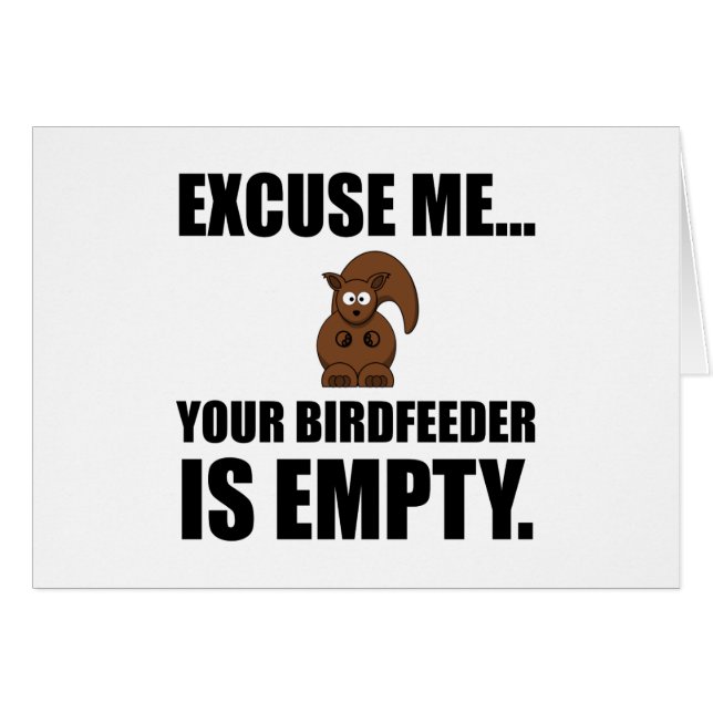 Squirrel Birdfeeder Empty (Voorkant Horizontaal)