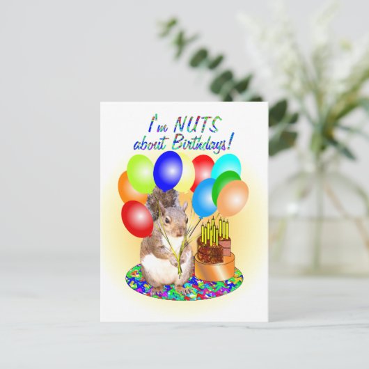 Squirrel Birthday Briefkaart (Staand voorkant)