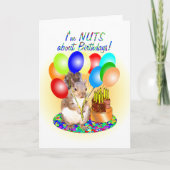 Squirrel Birthday Kaart (Voorkant)