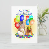 Squirrel Birthday Kaart (Staand voorkant)