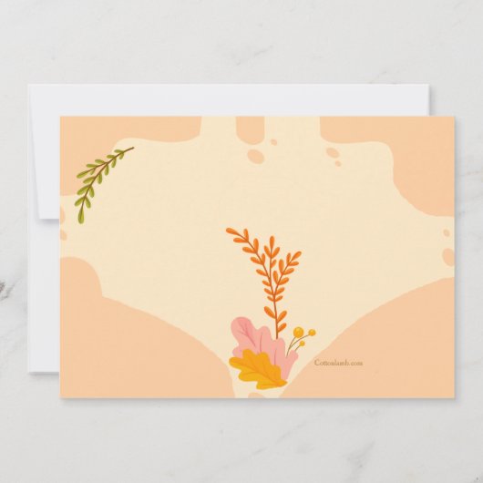 Squirrel Birthday Party Invitation Kaart (Achterkant)