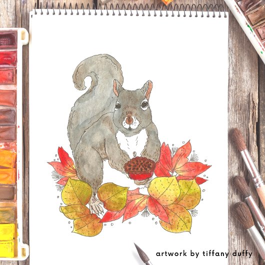 Squirrel Birthday Pie Kaart