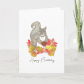 Squirrel Birthday Pie Kaart (Voorkant)