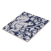 Squirrel Blue Gray Granite Stone Woodland Animal Tegeltje (Zijkant)