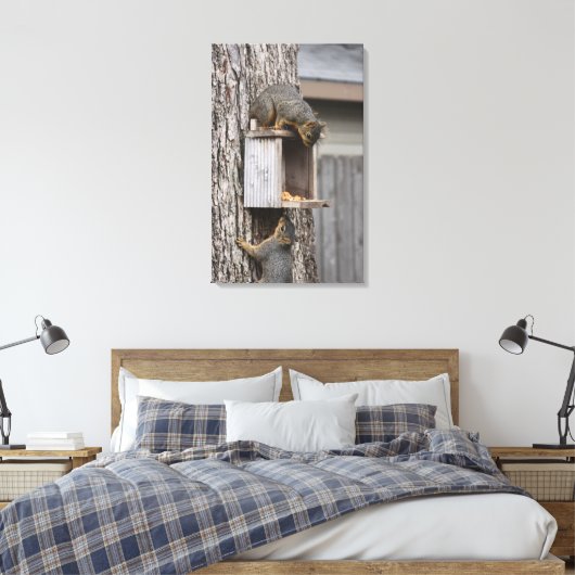 Squirrel Canvas Afdrukken (Insitu (Slaapkamer))