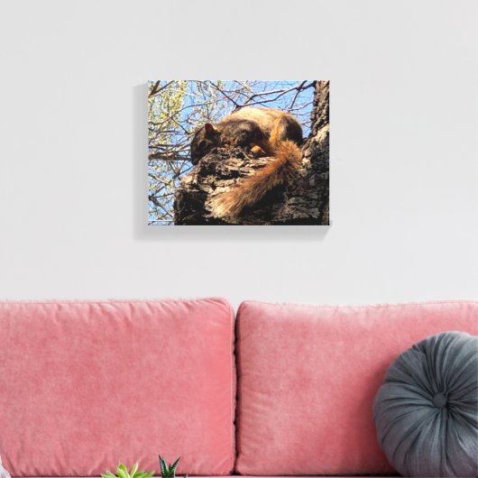 Squirrel Canvas Afdrukken (Insitu (Woonkamer))