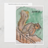 Squirrel Card Feestdagenkaart (Voorkant / Achterkant)