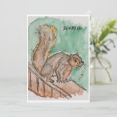 Squirrel Card Feestdagenkaart (Staand voorkant)
