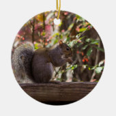 Squirrel Chow Time Keramisch Ornament (Voorkant)
