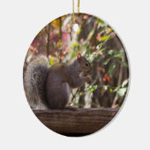 Squirrel Chow Time Keramisch Ornament (Links)
