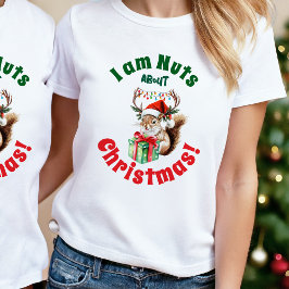 Squirrel Christmas Lights T-shirt voor vrouwen