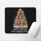 Squirrel Christmas Tree Lights Merry Squirrelmas S Muismat (Met muis)
