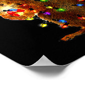 Squirrel Christmas Tree Lights Reindeer Santa Hat  Poster (Hoek)