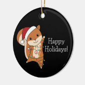 Squirrel Christmas Winter Animals Adult Cloth Face Keramisch Ornament (Links)