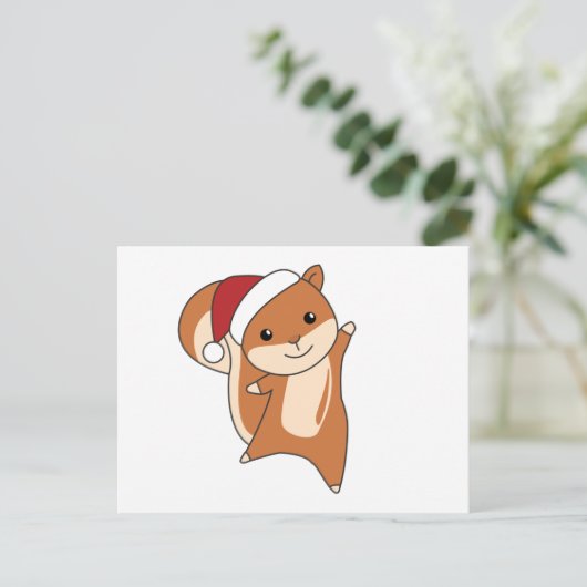 Squirrel Christmas Winter Animals Briefkaart (Staand voorkant)