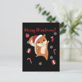 Squirrel Christmas Winter Animals Feestdagenkaart (Staand voorkant)