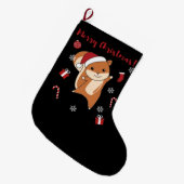 Squirrel Christmas Winter Animals Grote Kerstsok (Voorkant (Hangend))
