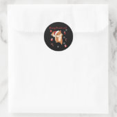 Squirrel Christmas Winter Animals Ronde Sticker (Tas)