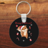 Squirrel Christmas Winter Animals Sleutelhanger (Voorkant)