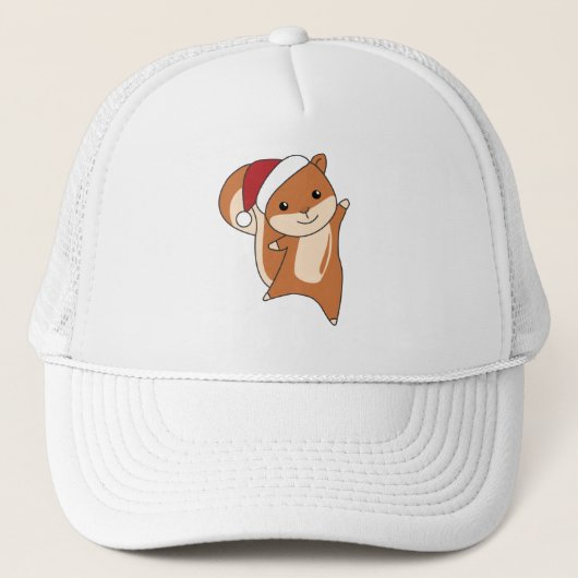 Squirrel Christmas Winter Animals Trucker Pet (Voorkant)