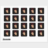 Squirrel Christmas Winter Animals Vierkante Sticker (Vel)