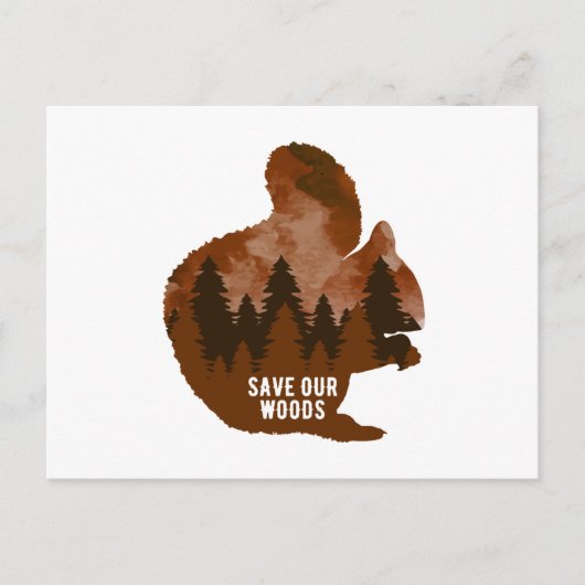 Squirrel Climate Change Environmental Protection Briefkaart (Voorkant)