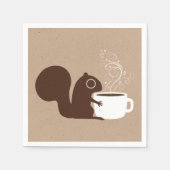 Squirrel Coffee Lover | Fun-Dierenvriend Servetten (Voorkant)