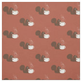 Squirrel Coffee Lover | Fun-Dierenvriend Stof (Swatch)
