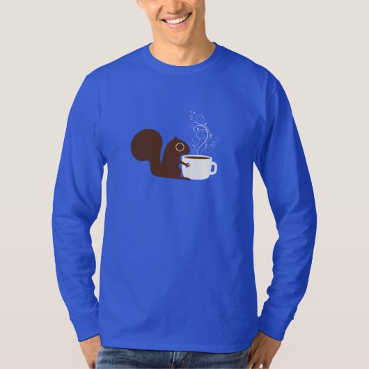 Squirrel Coffee Lover | Fun-Dierenvriend T-shirt (Voorkant)