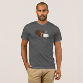 Squirrel Coffee Lover | Fun-Dierenvriend T-shirt (Voorkant volledig)