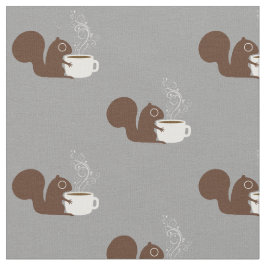 Squirrel Coffee Lover | Kunst voor dieren Stof