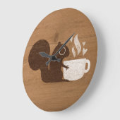 Squirrel Coffee Lover | Whimsical Woodland Grote Klok (Hoek)