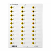 Squirrel Crossing Highway Sign Etiket (Full Sheet)