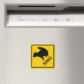 Squirrel Crossing Highway Sign Magneet (Insitu (Vaatwasser))