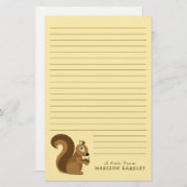 Squirrel Cute Kind Woodland Briefpapier (Voorkant / Achterkant)