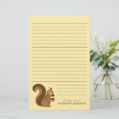 Squirrel Cute Kind Woodland Briefpapier (Staand voorkant)