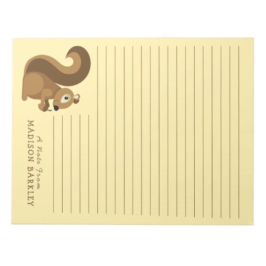 Squirrel Cute Kind Woodland Notitieblok (Voorkant)