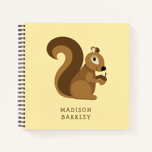 Squirrel Cute Kind Woodland Notitieboek (Voorkant)