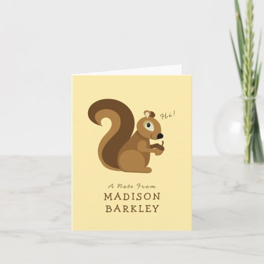 Squirrel Cute Kind Woodland Notitiekaartje (Voorkant)