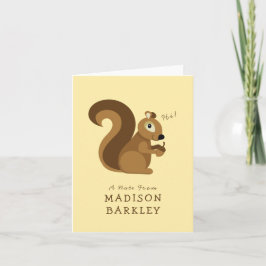 Squirrel Cute Kind Woodland Notitiekaartje