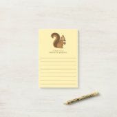 Squirrel Cute Kind Woodland Post-it® Notes (Op bureau)