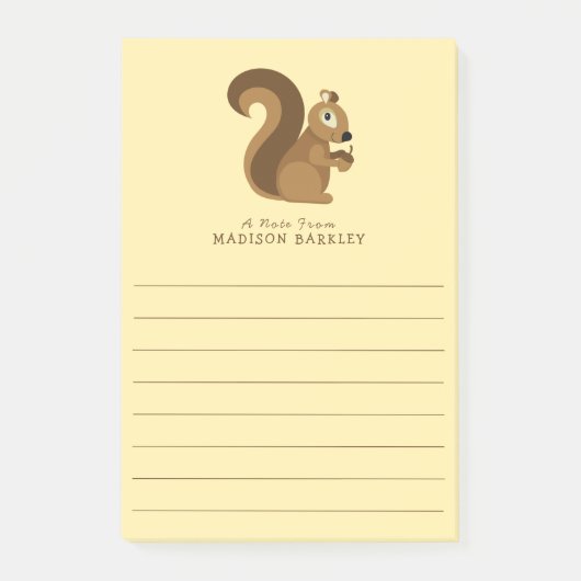 Squirrel Cute Kind Woodland Post-it® Notes (Voorkant)