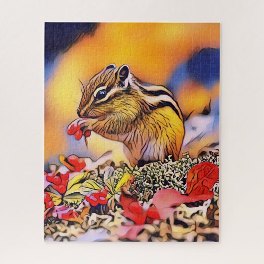 Squirrel Digitale Kunst Schilderen Jigzaag Puzzle Legpuzzel (Verticaal)