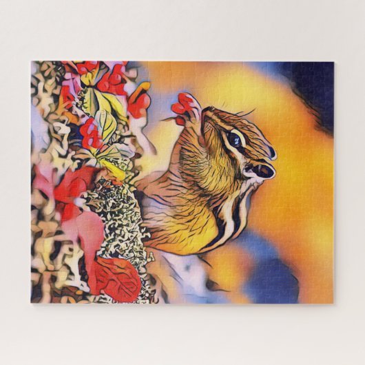 Squirrel Digitale Kunst Schilderen Jigzaag Puzzle Legpuzzel (Horizontaal)