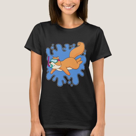 Squirrel Diver Snorkel T-shirt (Voorkant)