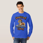 Squirrel DJ Party Vibes Funny Retro DJ T-Shirt (Voorkant volledig)