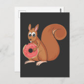 Squirrel Donut Funny Doughnut Rodent Animal Briefkaart (Voorkant / Achterkant)