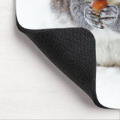 Squirrel Eating a Nut Cute Winter Photo Muismat (Hoek)